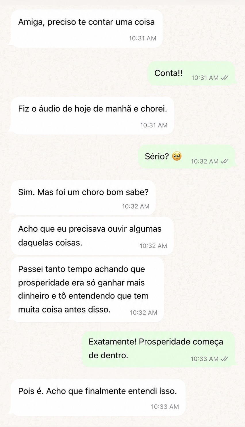 Depoimento de aluna do Reset da Abundância