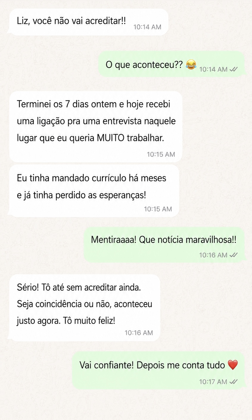 Depoimento de aluna do Reset da Abundância