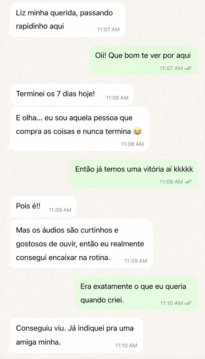 Depoimento de aluna do Reset da Abundância
