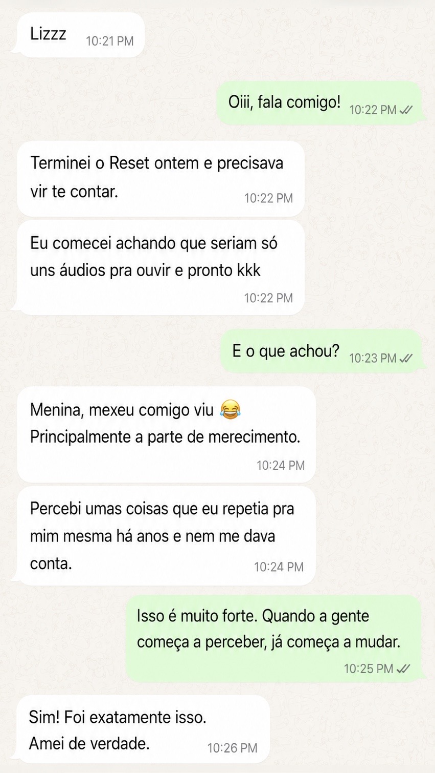 Depoimento de aluna do Reset da Abundância